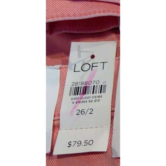 NWT Ann Taylor LOFT High Waist Skinny Jeans Sz 2 Pink #28188 - Picture 4 of 6